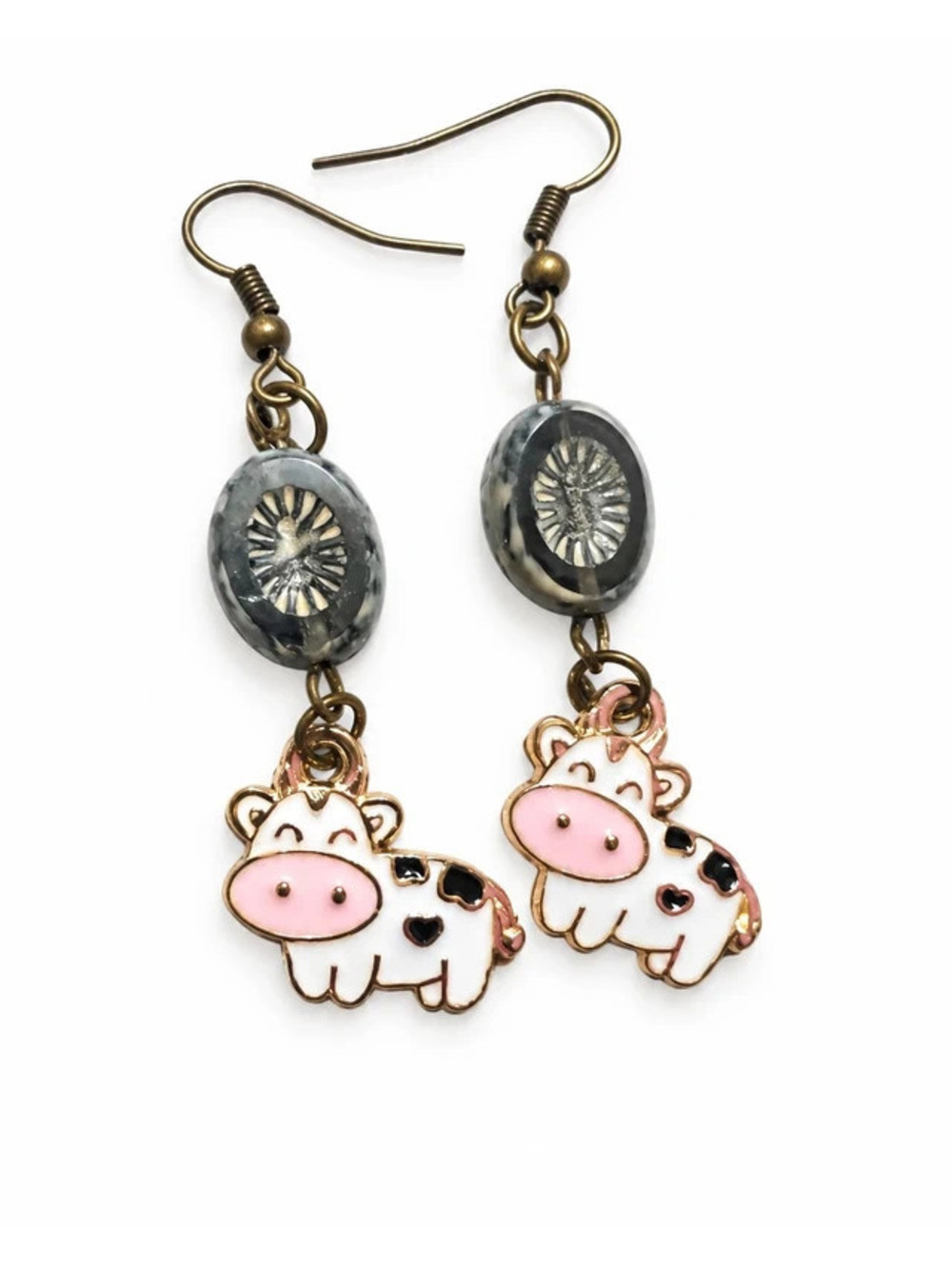 Cute Cow Dangle Earrings